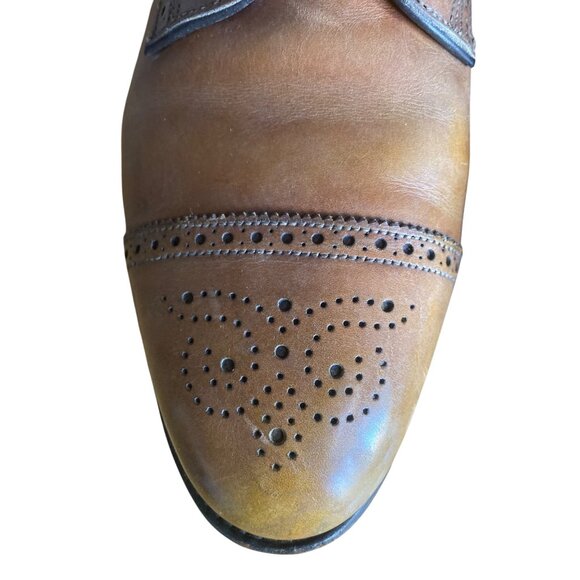 Allen Edmonds Sanford Mens Brown Leather Oxford Dress Shoes Size 13 - Picture 3 of 8